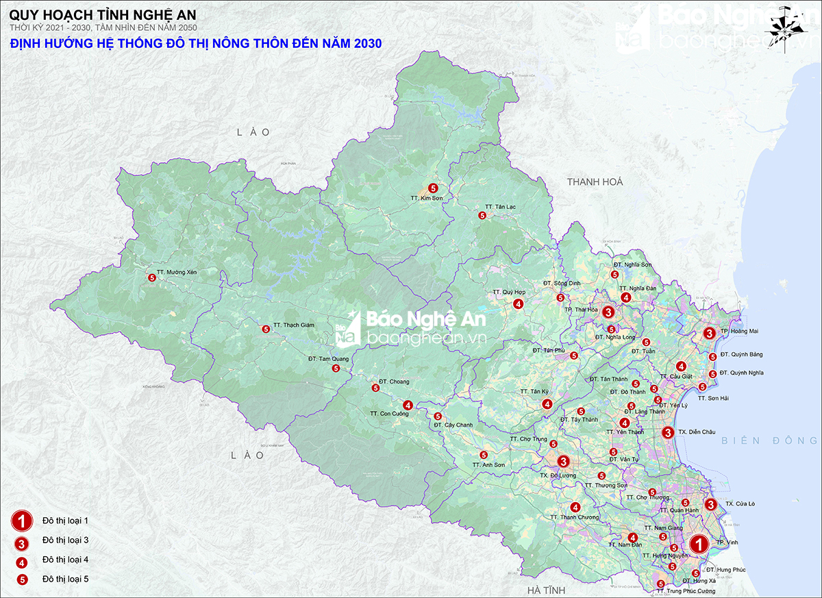 Định hướng phát triển đô thị của Nghệ An đến năm 2030. Ảnh: Thành Duy