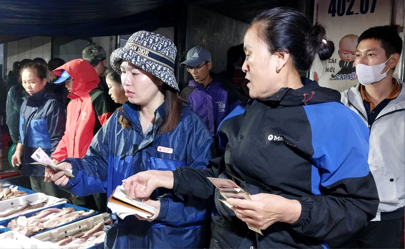 Nhộn nhịp chợ bến cá nổi tiếng ở Nghệ An lúc gà gáy ảnh 8