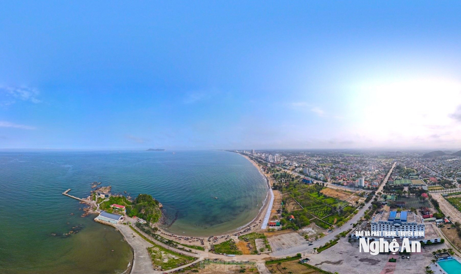 Một góc phường Cửa Lò nhìn từ trên cao. Ảnh tư liệu